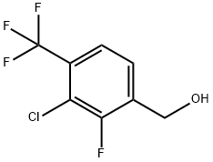 3-Chloro-2-fluoro-4-(trifluoromethyl)benzylalcohol Struktur