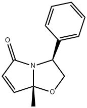 (3S-顺)-2,3-二氢-7A-甲基-3-苯基吡咯-[2,1-B]唑-5(7AH)-酮, 143140-06-1, 结构式
