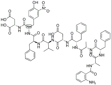 ABZ-ALA-PHE-ALA-PHE-ASP-VAL-PHE-3-NITRO-TYR-ASP-OH, 143147-74-4, 结构式
