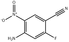 2-氟-4-氨基-5-硝基苯甲腈, 143151-03-5, 结构式