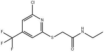 2-(6-Chloro-4-trifluoromethyl-pyridin-2-ylsulfanyl)-N-ethyl-acetamide Struktur