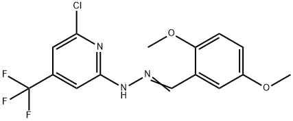 N-(6-Chloro-4-trifluoromethyl-pyridin-2-yl)-N'-[1-(2,5-dimethoxy-phenyl)-meth-(E)-ylidene]-hyd Struktur