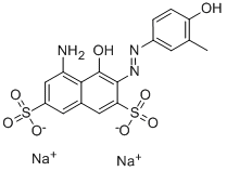 8-AMINO-2-(4-HYDROXY-3-METHYLPHENYL)AZO-1-NAPHTHOL-3,6-DISULFONIC ACID DISODIUM SALT Structure