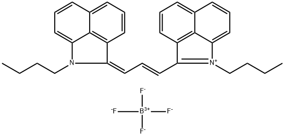 1-BUTYL-2-((E)-3-[1-BUTYLBENZO[CD]INDOL-2(1H)-YLIDENE]-1-PROPENYL)BENZO[CD]INDOLIUM TETRAFLUOROBORATE Struktur