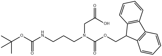 FMOC--N-(3-BOC-氨基丙基)甘氨酸,143192-31-8,结构式
