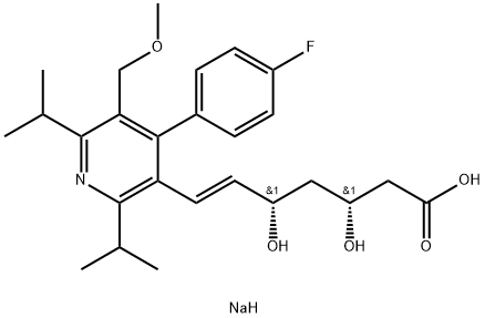 西立伐他汀钠, 143201-11-0, 结构式