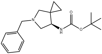 tert-butyl (R)-(5-benzyl-5-azaspiro[2.4]heptan-7-yl)carbamate Struktur