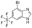 4-Bromo-6-(pentafluorothio)-1H-benzimidazole, 4-Bromo-6-(pentafluorosulphanyl)-1H-benzimidazole Struktur