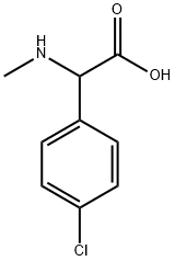 4-CHLORO-ALPHA-(METHYLAMINO)BENZENE ACETIC ACID 化学構造式