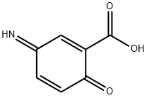3-イミノ-6-オキソ-1,4-シクロヘキサジエン-1-カルボン酸 化学構造式