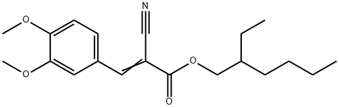 2-ETHYLHEXYL ALPHA-CYANO-3,4-DIMETHOXYCINNAMATE Struktur
