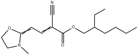 ALPHA-氰基-4-(3-甲基噁唑啉-2-亚基)巴豆酸-2-乙基己酯 结构式