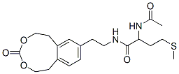 Carbonic acid, 4-[2-[[2-(acetylamino)-4-(methylthio)-1-oxobutyl]amino]ethyl]-1,2-phenylene diethyl ester, (+-)- Structure