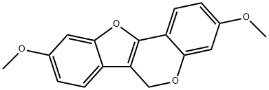 3,9-Dimethoxy-6H-benzofuro[3,2-c][1]benzopyran Struktur