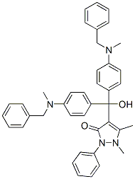 1,2-Dihydro-4-[hydroxybis[4-[methyl(phenylmethyl)amino]phenyl]methyl]-1,5-dimethyl-2-phenyl-3H-pyrazol-3-one Structure