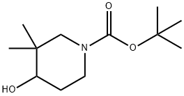 1-PIPERIDINECARBOXYLIC ACID, 4-HYDROXY-3,3-DIMETHYL-, 1,1-DIMETHYLETHYL ESTER Struktur