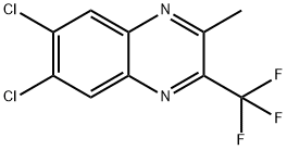 6,7-ジクロロ-2-メチル-3-(トリフルオロメチル)キノキサリン 化学構造式
