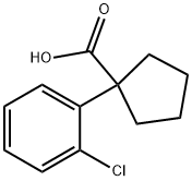 1-(2-クロロフェニル)シクロペンタンカルボン酸 化学構造式