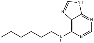 N-ヘキシル-1H-プリン-6-アミン 化学構造式