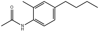 N-(4-丁基-2-甲基苯基)乙酰胺 结构式