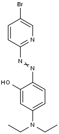 2-(5-溴-2-吡啶偶氮)-5-二乙氨基酚, 14337-53-2, 结构式