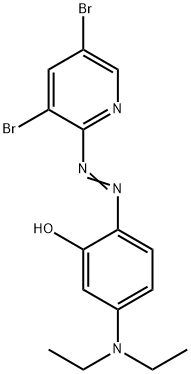 2-(3,5-二溴-2-吡啶偶氮)-5-二乙氨基酚 结构式