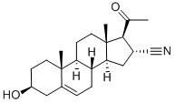 5-PREGNEN-3BETA-OL-20-ONE-16ALPHA-CARBONITRILE Structure