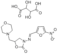 5-MORPHOLINOMETHYL-3-[5-NITROFURFURYLIDENEAMINO]-2-OXAZOLIDINONE TARTRATE SALT Struktur