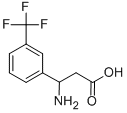 3-アミノ-3-[3-(トリフルオロメチル)フェニル]プロパン酸 化学構造式