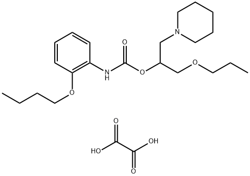 Carbamic acid, (2-butoxyphenyl)-, 1-(1-piperidinylmethyl)-2-propoxymet hyl ester, ethanedioate (1:1) Struktur