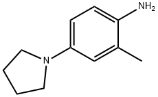 2-メチル-4-(1-ピロリジニル)アニリン 化学構造式