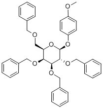 4-甲氧苯基-2,3,4,6-四-O-苄基-Β-D-吡喃半乳糖苷, 143536-99-6, 结构式