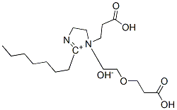 1-[2-(2-カルボキシエトキシ)エチル]-1-(2-カルボキシエチル)-2-ヘプチル-2-イミダゾリン-1-イウム・ヒドロキシド 化学構造式