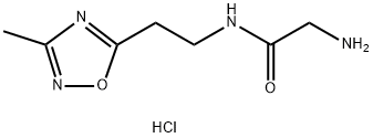 2-Amino-N-(2-(3-methyl-1,2,4-oxadiazol-5-yl)ethyl)acetamide hydrochloride Struktur