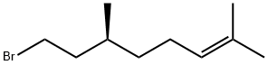 (S)-2,6-ジメチル-8-ブロモ-2-オクテン 化学構造式