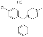 1-[(4-クロロフェニル)フェニルメチル]-4-メチルピペラジン·塩酸塩 化学構造式