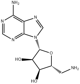 5'-アミノ-5'-デオキシアデノシン 化学構造式