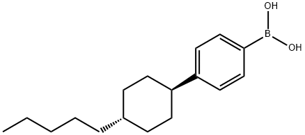 4-(trans-4-ペンチルシクロヘキシル)フェニルボロン酸 化学構造式