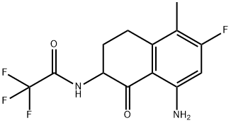 N-(8-AMINO-6-FLUORO-5-METHYL-1-OXO-1,2,3,4-TETRAHYDRO-NAPHTHALEN-2-YL)-2,2,2-TRIFLUORO-ACETAMIDE Structure