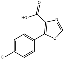 5-(4-氯苯基)噁唑-4-羧酸, 143659-14-7, 结构式