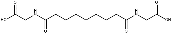 2-[8-(carboxymethylcarbamoyl)octanoylamino]acetic acid Struktur
