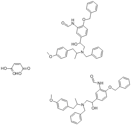1-(4-苄氧基-3-甲酰氨基苯基)-2-[N-苄基-2'-(4-甲氧基苯基)-1'-甲基乙基氨基]乙醇半富马酸盐,143687-24-5,结构式