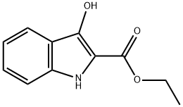 3-ヒドロキシ-1H-インドール-2-カルボン酸エチル 化学構造式