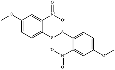 ビス(4-メトキシ-2-ニトロフェニル)ペルスルフィド 化学構造式