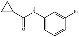 N-(3-ブロモフェニル)シクロプロパンカルボキサミド 化学構造式