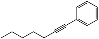 1-フェニル-1-ヘプチン 化学構造式