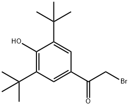 2-溴-1-[3,5-二(叔丁基)-4-羟基苯基]乙酮 结构式