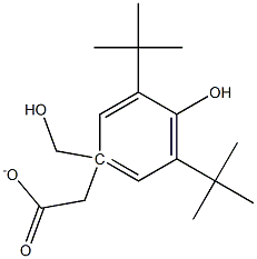 3,5-二-叔-丁基-4-羟基苄基乙酸酯 结构式