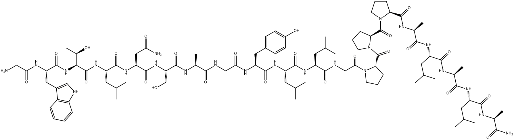 ガラニン(1-13)-PRO-プロ-(ALA-LEU)2-ALA, アミド 化学構造式