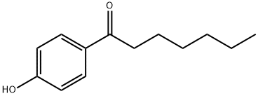 4'-ヒドロキシヘプタノフェノン 化学構造式